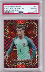 Panini Select 2017-18 No. 33 Cristiano Ronaldo Checkerboard Prizm PSA 10 GEM MT - Bild 1 von 2