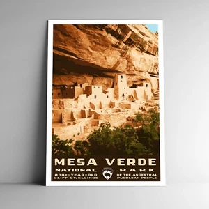Mesa Verde National Park Travel Poster / Postcard Colorado USA Multiple Sizes - Picture 1 of 4