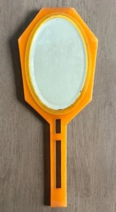 Vintage Handspiegel ~ Zelluloid & Bakelit ~ Butterscotch ~ Art Deco / abgeschrägt - Bild 1 von 4