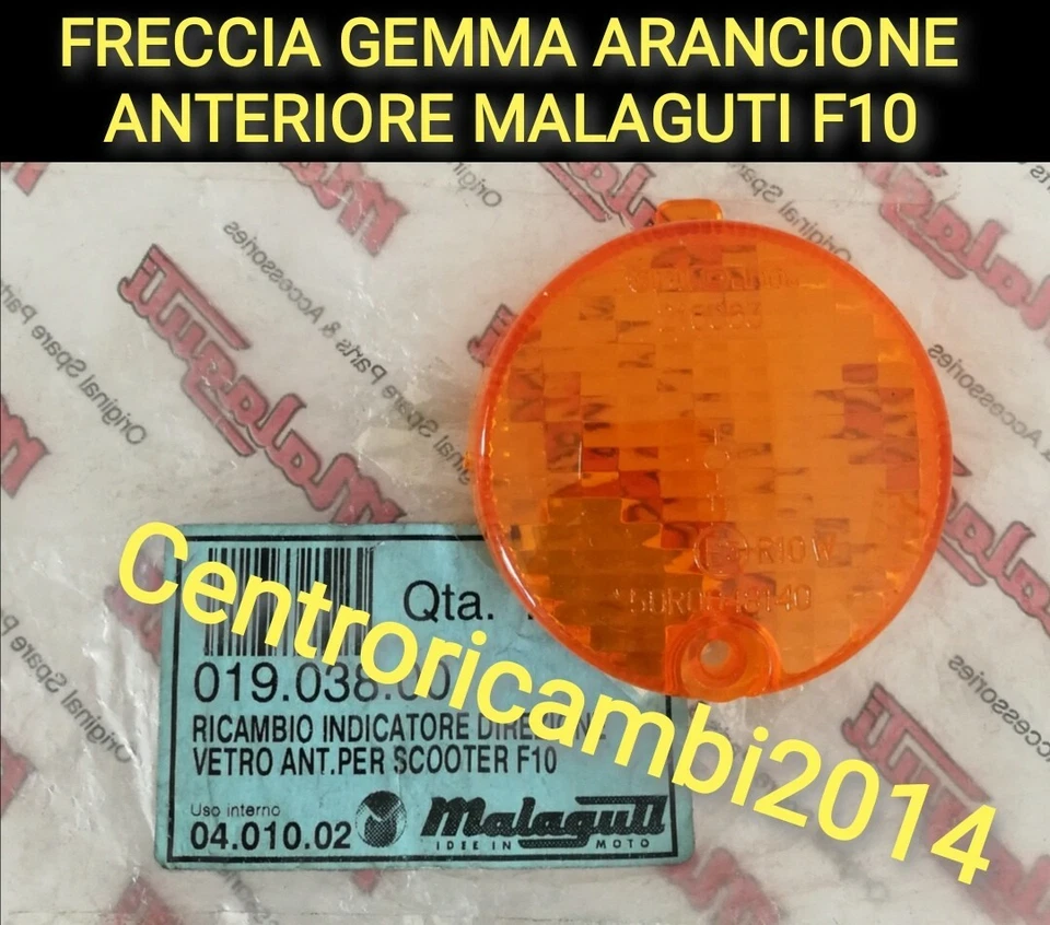MALAGUTI ANTERIORE F10 FRECCIA GEMMA ANTERIORE MALAGUTI F10 VETRO ARANCIONE ORIGINALE MALAGUTI 01903800