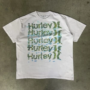 Y2k Rare 2000s Punk Skater Surf Style White Graphic Hurley Tshirt - Picture 1 of 4