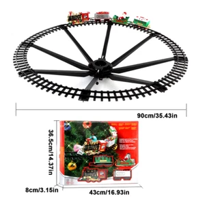 Christmas Train Set Electric Train Toy with Sound Light Railway Tracks for Kids - Picture 1 of 12