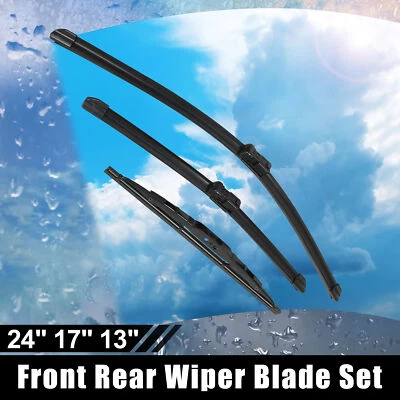3pcs 24"17"13" Windshield Wiper Blade for Chevrolet Equinox 2010-2017 Front Rear - Image 1 of 4