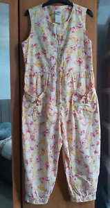 Laura Ashley Vintage Floral Jumpsuit Romper Playsuit Size L 14/16 - Picture 1 of 4