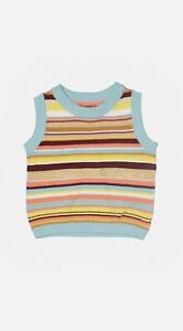 MISSONI for Target Striped Kids S/L Sweater Vest L GUC