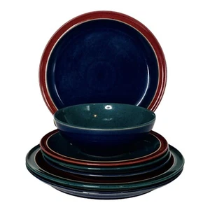 Servizio piatti vintage Denby Langley HARLEQUIN in gres maculato SCEGLI - Foto 1 di 28