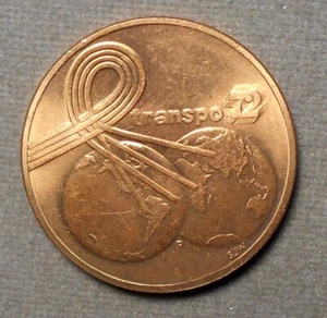 Transpo ’72, U.S. Mint, National Commemorative Medal. Bronze, 33mm, uncirculated - Picture 1 of 2