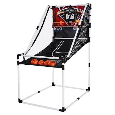 LANCASTER GAMING COMPANY Lancaster 2 Player Junior Arcade Basketball Dual Hoop Shooting Game (Open Box)