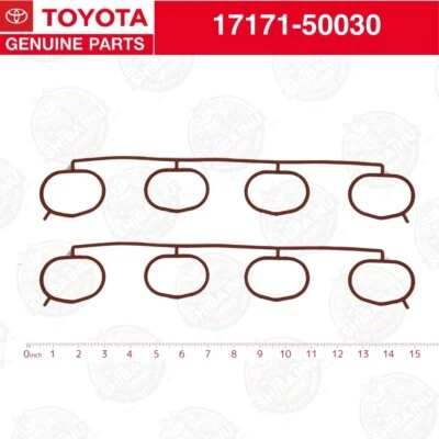 Toyota Lexus Genuine Intake Manifold Gasket 17171-50030 ×2 4Runner Tundra GX470 Foto 1 de 4