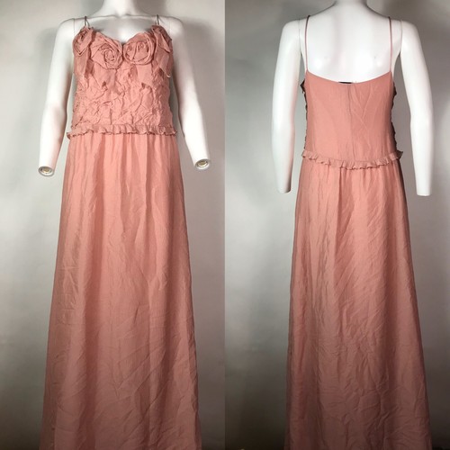 Maxi abito vintage Moschino rosa economico e chic seta S