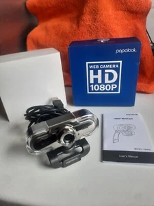 Papalook Webcam 1080P Full HD PC Skype Kamera PA452 Mikrofon Videoanrufe PC - Bild 1 von 4