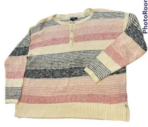 Suéter Chaps Para Mujer Botón Frontal Rosa Azul Nuevo XXL Nuevo - Imagen 1 de 8