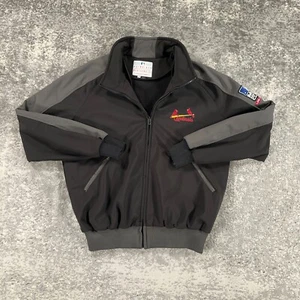 St Louis Cardinals Bomber Jacket Mens Medium Black MLB Insiders Club Patch Logo - Picture 1 of 16