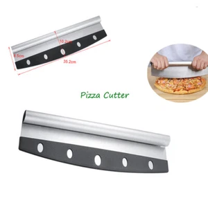 Commercial 430 Food Grade Stainless Steel Pizza Cutter Sharp Rocker Blade - Picture 1 of 8