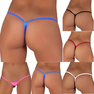 5 Pack Womens Sexy Mini Bikini Thong Micro G String Underwear Panties Briefs - Picture 1 of 10