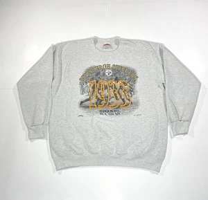 Vintage Pittsburgh Steelers Super Bowl Crewneck Size XL Nutmeg NFL 90s USA Rare - Picture 1 of 12