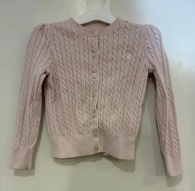 Cárdigan Polo Ralph Lauren Niño Niña Rosa Claro Liso Tejido con Cable Abotonado Rosa 5 Foto 1 de 4