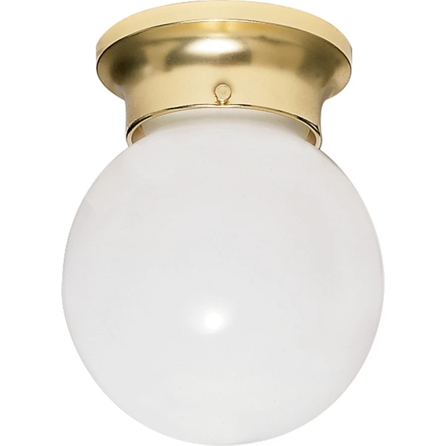 Nuvo Lighting 1 Luz 6" Accesorio de Techo - Bola Blanca, Latón Pulido - SF77-108 Foto 1 de 1
