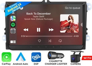 Für VW Golf 5 6 PLUS Touran Passat B6 B7 Tiguan 9" Android 14 Autoradio Navi RDS - Bild 1 von 23