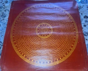 Vintage Rare hand painted Tibetan Buddha mandala Thangka Oil painting Om yoga E - Picture 1 of 6