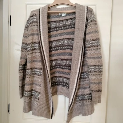 Cardigã xale peruano mistura alpaca Orvis tamanho médio  - Imagem 1 de 4