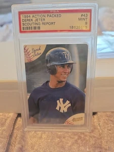 1994 ACTION PACKED DEREK JETER ROOKIE RC SCOUTING REPORT #43 PSA 9 MINT HOF - Picture 1 of 2