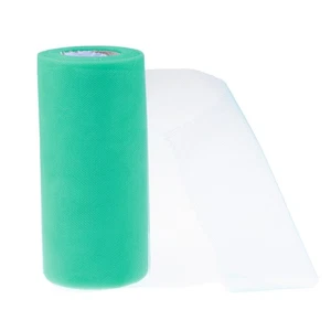  1 Rolle 22m x 15cm Bankett Hochzeit DIY Tüll Basteln Tutu Dekoration (See - Bild 1 von 12