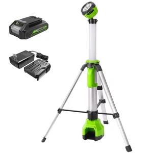 Greenworks 24V Work Light with Tripod Stand Max 2200 Lumens 4 Modes Extendable - Picture 1 of 10