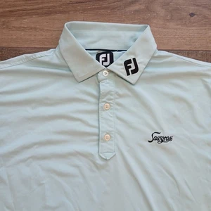 FootJoy Polo Mens Large Blue Golf Tour Issue Collar Sawgrass Titleist Stretch - Picture 1 of 9