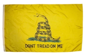 Bandera Gadsden Don't Tread On Me impresa poliéster doble cara 3' x 5' - Imagen 1 de 1