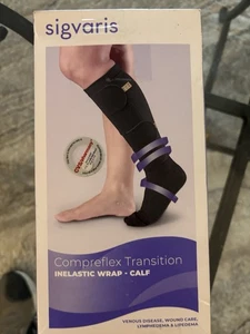 Sigvaris Compreflex Lite Transition Compression Calf 20-50 mmHg 1403-UC-BKR L - Picture 1 of 3
