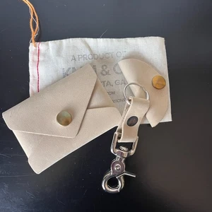 KMM & Co 3 Stück Knochen Leder Wildleder Geschenkset Karte Umschlag Kordel Taco Schlüsselring - Bild 1 von 2