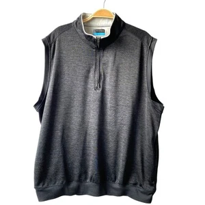 PGA Tour Golf Vest Men Size XL Gray 1/4 Zip Performance Athletic Sport Outdoor - Picture 1 of 9