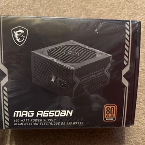 MSI MAG A650BN Gaming Power Supply 650 Watt 80 Plus Bronze Factory Sealed  - Picture 1 of 2