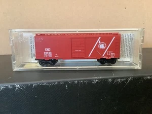 Central RR of New Jersey N Scale 40' Standard Box Car Micro-Trains #20196 -MINT - Picture 1 of 7