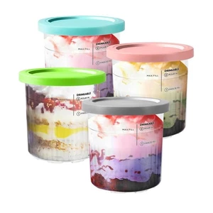 BYKITCHEN Creami Deluxe contenedor para máquina de hielo Ninja CREAMI NC501EU, 4 unidades - Imagen 1 de 7