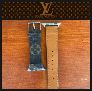 Louis Vuitton Apple Watch Armband 40-44mm Echtleder Custom Band - Bild 1 von 3
