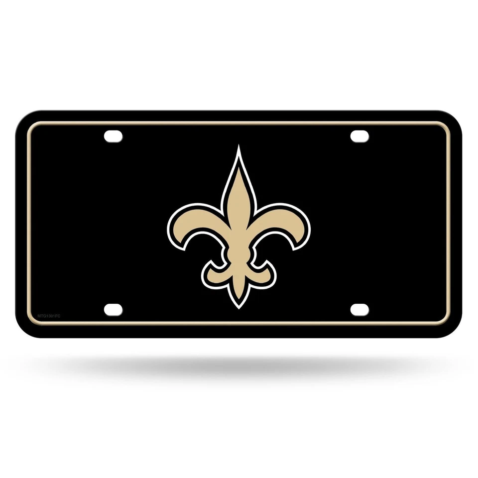 Matrícula de etiqueta automática de metal premium New Orleans Saints, diseño primario, 6x12... Foto 1 de 4