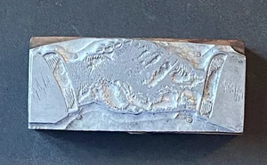 Antique Letterpress Printing Block Gentlemen’s Firm Handshake - Picture 1 of 2