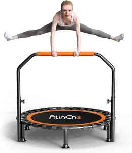 BCAN 40/48" Foldable Mini Trampoline Max Load 330lbs/440lbs, Fitness Rebounde... - Picture 1 of 10