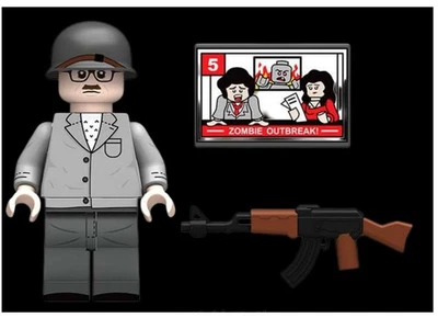 🇩🇪 Impresión Personalizada NERD DORK WW2 HlTLER Juguete Soldado Lego Figura Minifigura Zombi Foto 1 de 2