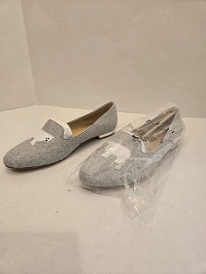 Zapatos sin cordones Talbots Ryan Flats para mujer talla 8N gris lana punta almendra oso polar Foto 1 de 4