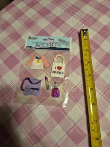 Vtg Darice Acid Free Stickers Finishing Accents I Love Shopping 3d Scrapbooking - Picture 1 of 7