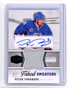 2014-15 Upper Deck Peter Forsberg SP Game Used Inked Sweaters Auto Patch /50 - Picture 1 of 2