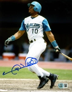 Gary Sheffield Signed Florida Marlins 8x10 Photo Beckett Witness BAS COA - Picture 1 of 1