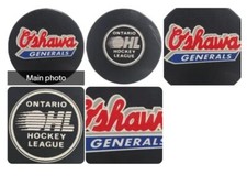 OSHAWA GENERALS OHL OFFICIAL HOCKEY PUCK INGLASCO MFG. MADE IN CANADA 🇨🇦