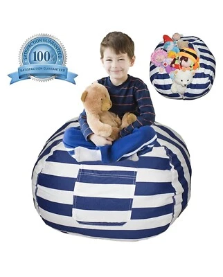 Stuffed Animal Plush Storage Bean Bag Chair Cover - Stuff 'N Sit Organization - Image 1 of 4