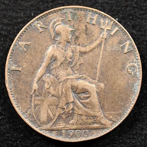 Great Britain 1 Farthing 1900, Coin, Inv#D412 - Picture 1 of 2