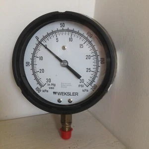 Weksler Regal 4.5" Industrial gauge, KPA, Vacuum psi, 1/4"NPT, BA14PL44LWXX, NEW - Picture 1 of 7