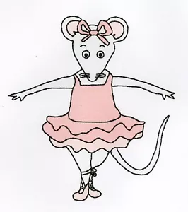 MACCHINA RICAMO DISEGNI USB - ANGELINA BALLERINA & FRIENDS DISEGNI MOUSE 4X4 - Foto 1 di 5